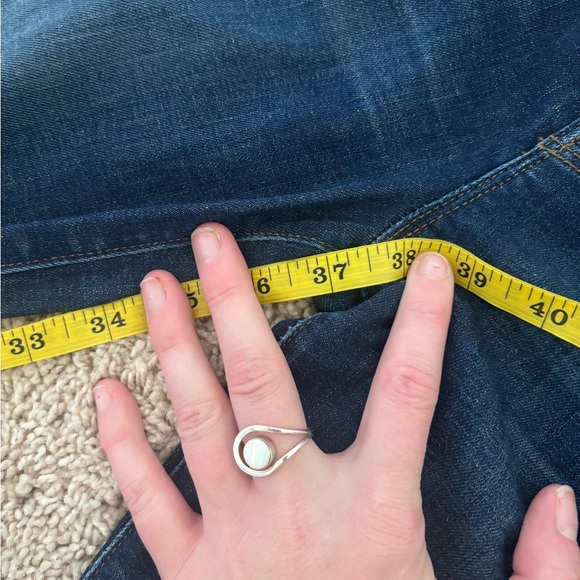 J Brand Love Story Flare Jeans in Trouble Blue Wash EXTRA LONG - Picture 11 of 11